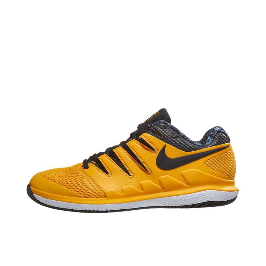 推荐商品：Nike Air Zoom Vapor X 支撑 耐磨 包裹性 合成革 织物 实战 网球鞋 黄色/黑色