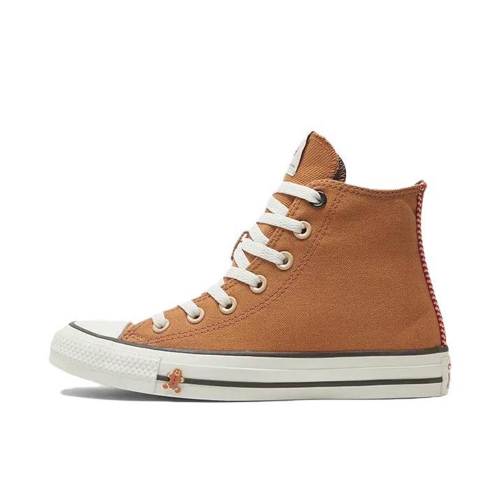 推荐商品：Converse/匡威 Chuck Taylor All Star 帆布鞋 常青款轻便防滑耐磨百搭复古圆头减震贴合高帮 大童/姜饼人/土黄