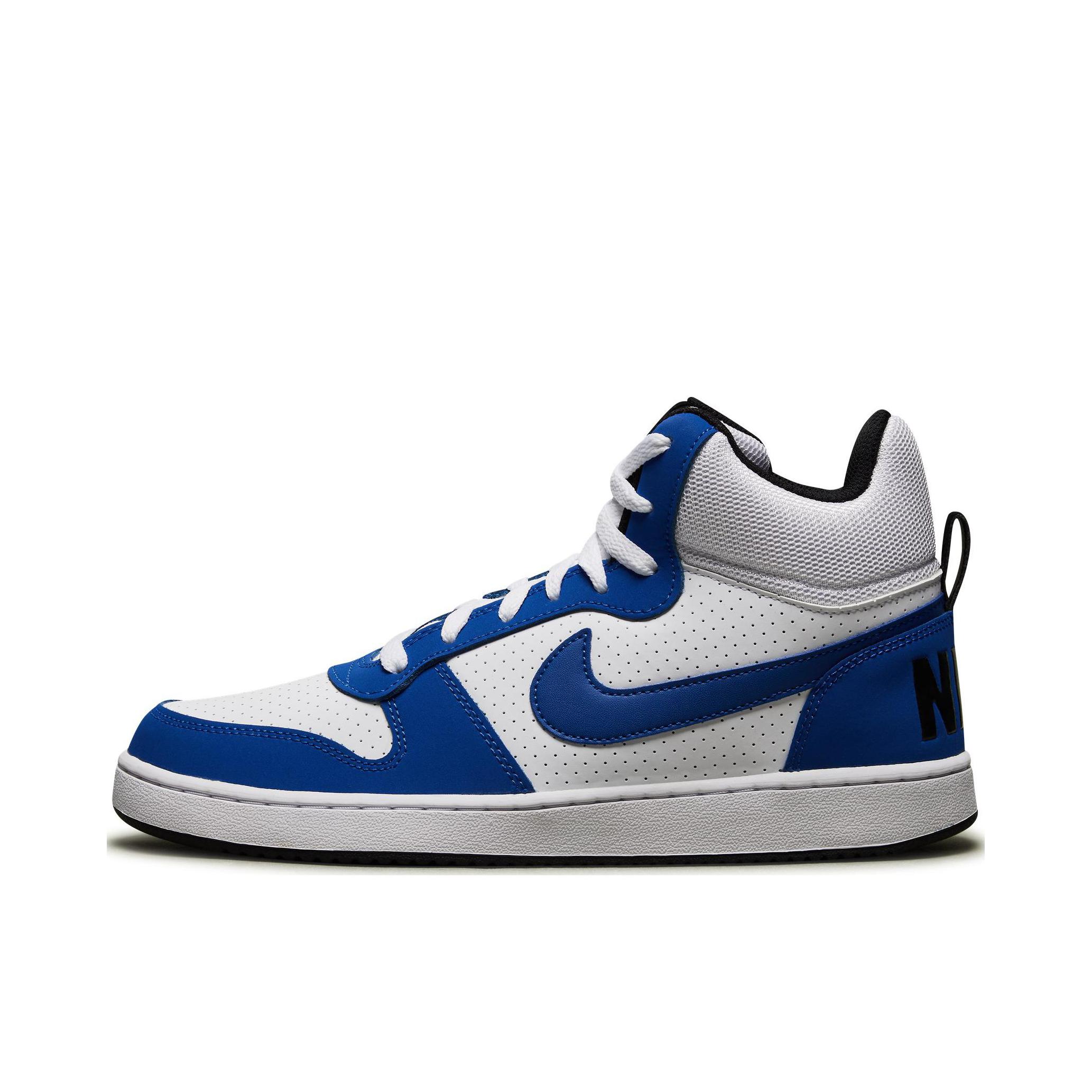 推荐商品：Nike Court Borough 板鞋 复古舒适透气防滑耐磨轻便防水耐穿 白色/游戏宝蓝/黑色