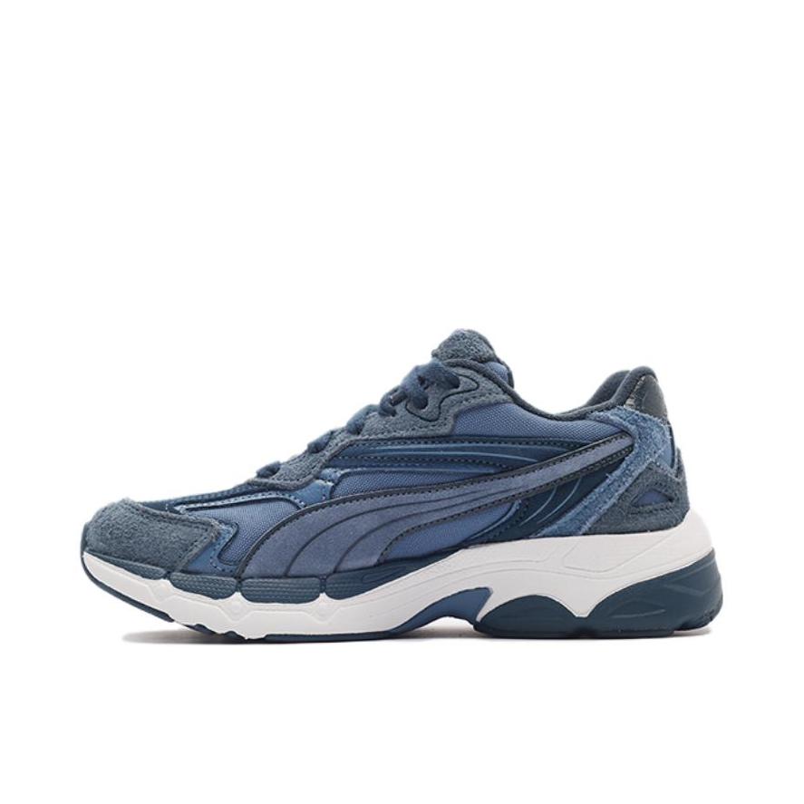 推荐商品：Puma/彪马 Teveris Nitro 运动休闲鞋 减震透气舒适耐磨潮流百搭复古圆头回弹 牛仔蓝