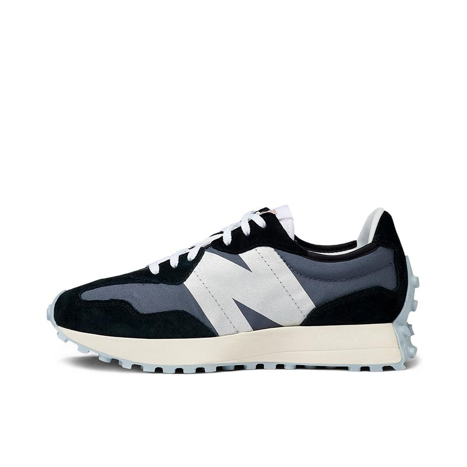 推荐商品：【IU同款】 New Balance 327 跑鞋 舒适复古防滑耐磨休闲透气减震拼接运动防水织物慢跑圆头 黑色/银色/米白