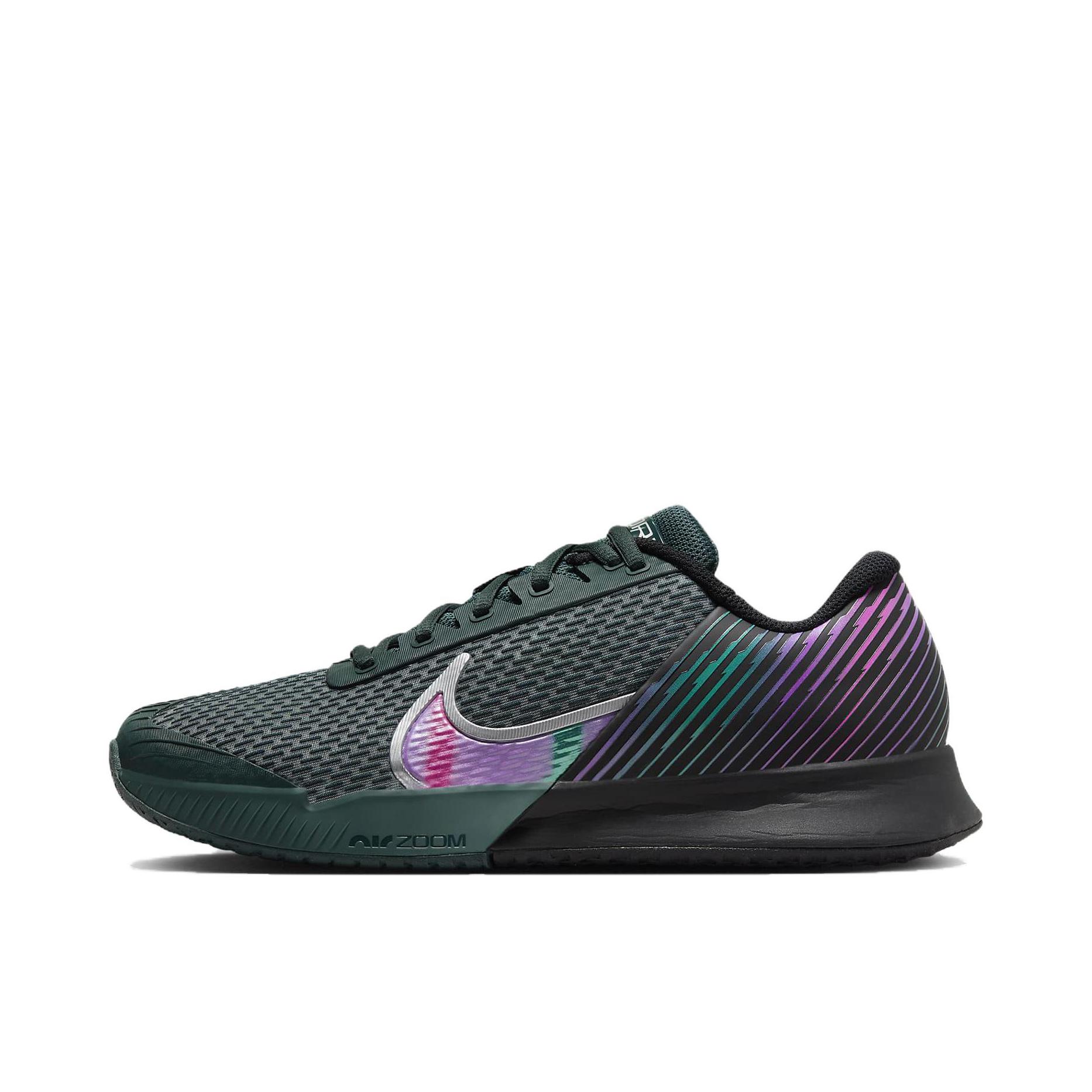 推荐商品：Nike Air Zoom Vapor Pro 2 防滑耐磨 硬地球场 透气 网球鞋 绿黑/紫色