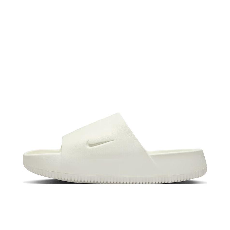 推荐商品：Nike Calm Slide 抓地 防滑耐磨 回弹 增高 防水 一字 拖鞋 全白色