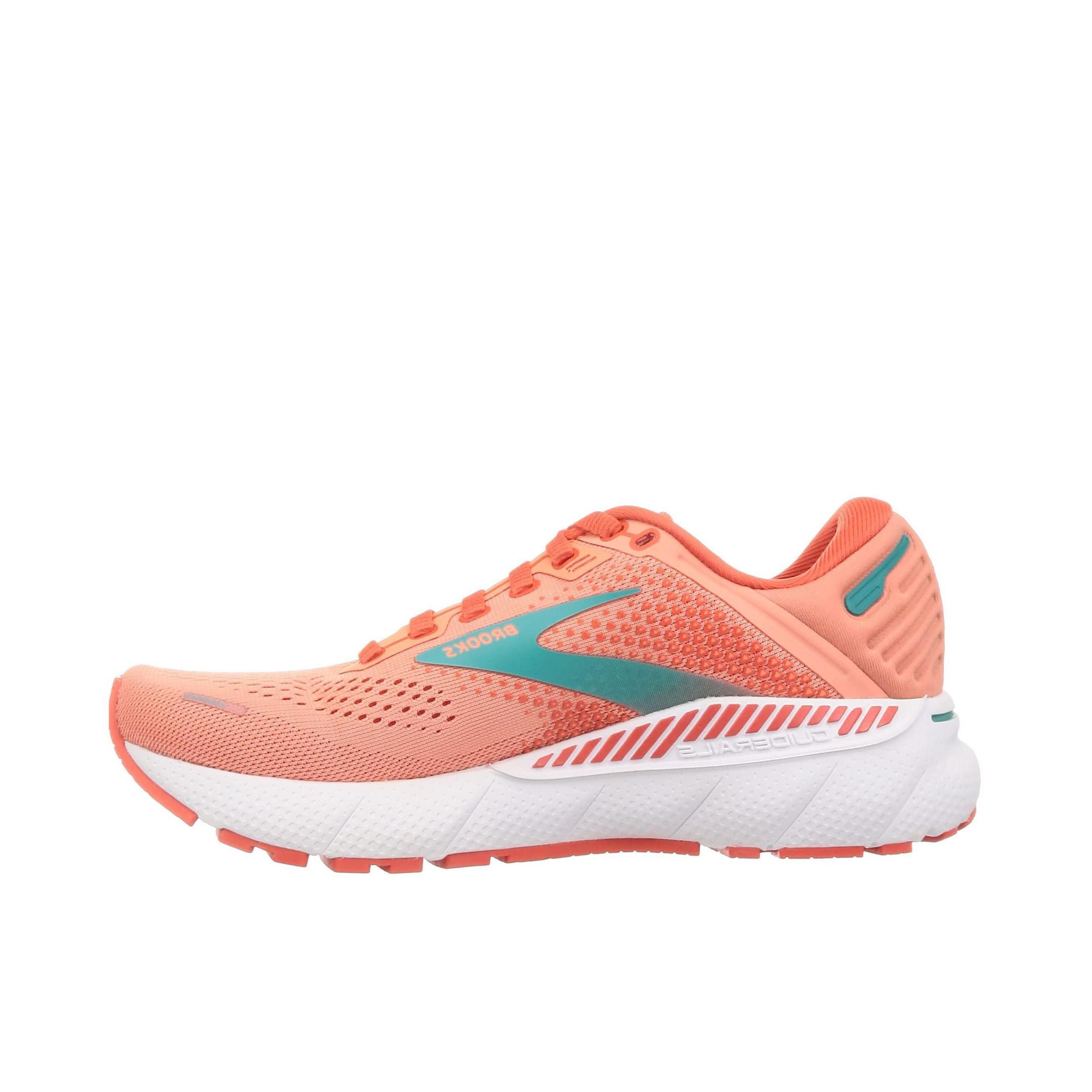 推荐商品：Brooks/布鲁克斯 Adrenaline GTS 追岚 22 缓震支撑 网布 减震 防滑 耐磨 跑鞋 粉色/绿色