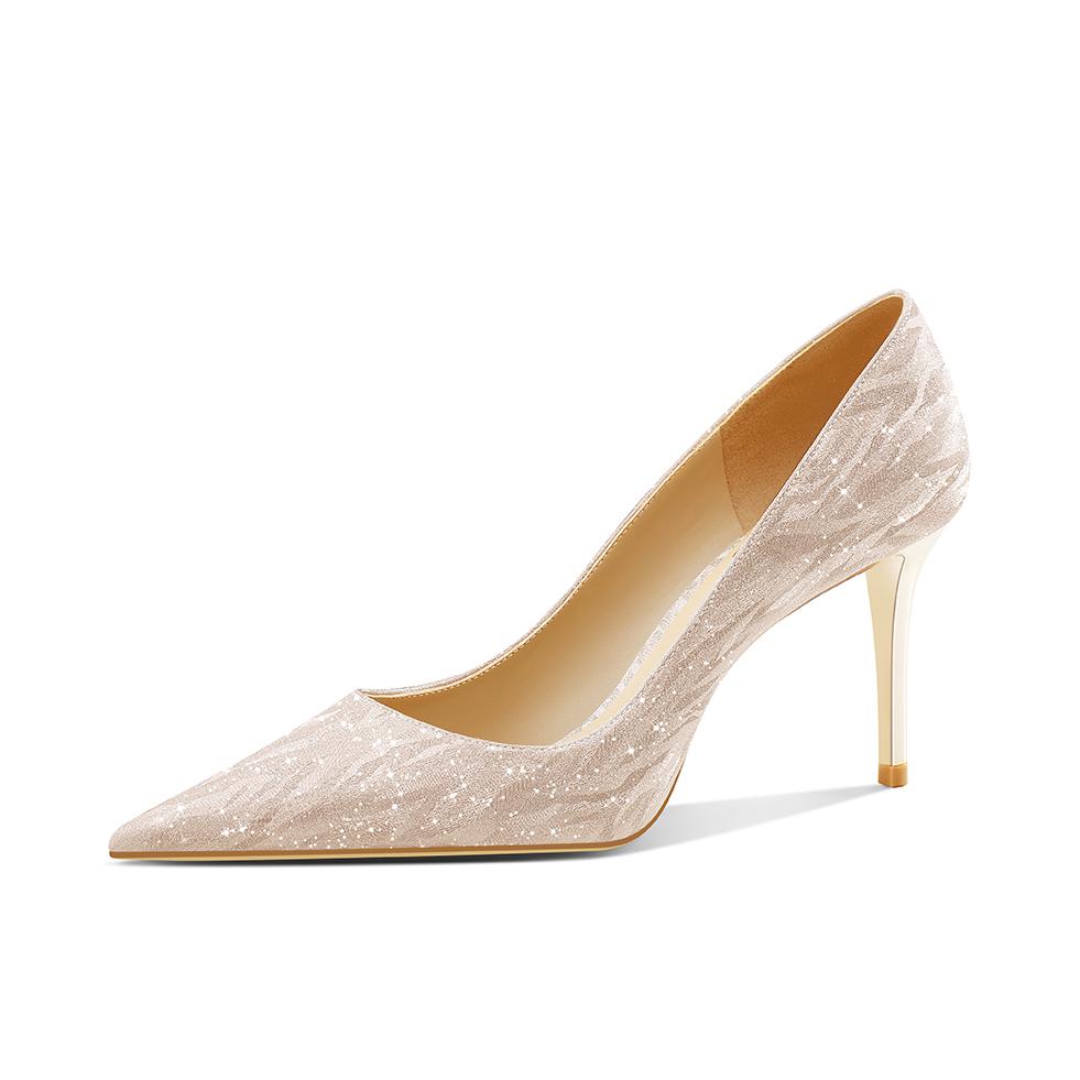 推荐商品：ROSE CASTLE 舒适 百搭 休闲 高跟鞋 R6996 金色