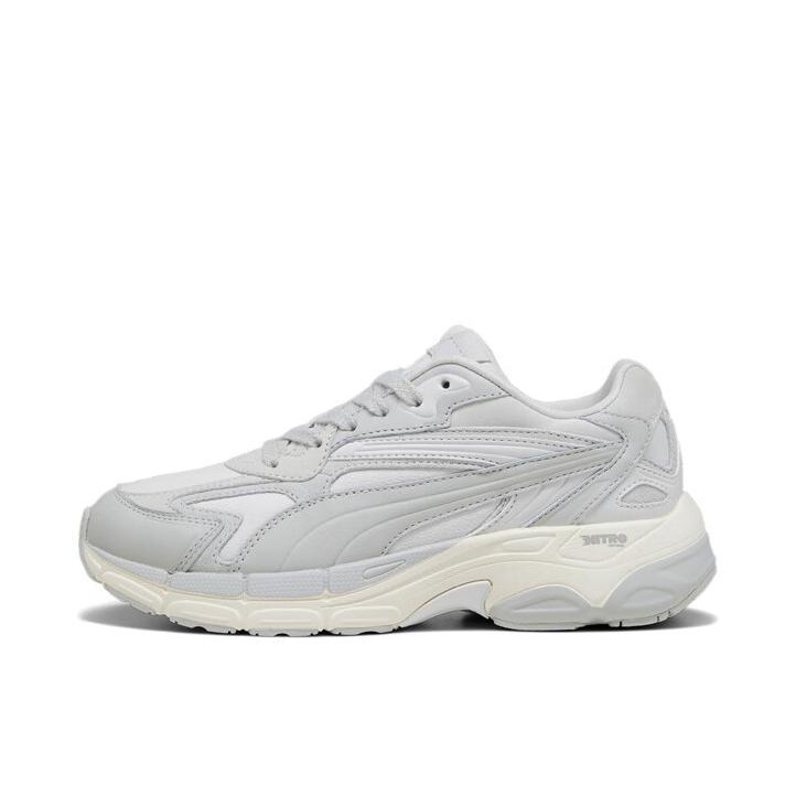 推荐商品：Puma/彪马 Teveris Nitro 运动休闲鞋 减震透气舒适耐磨潮流百搭复古圆头回弹 女款/灰色/白色