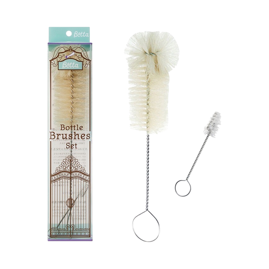 推荐商品：Betta 天然白马毛弧形奶瓶刷套装奶嘴