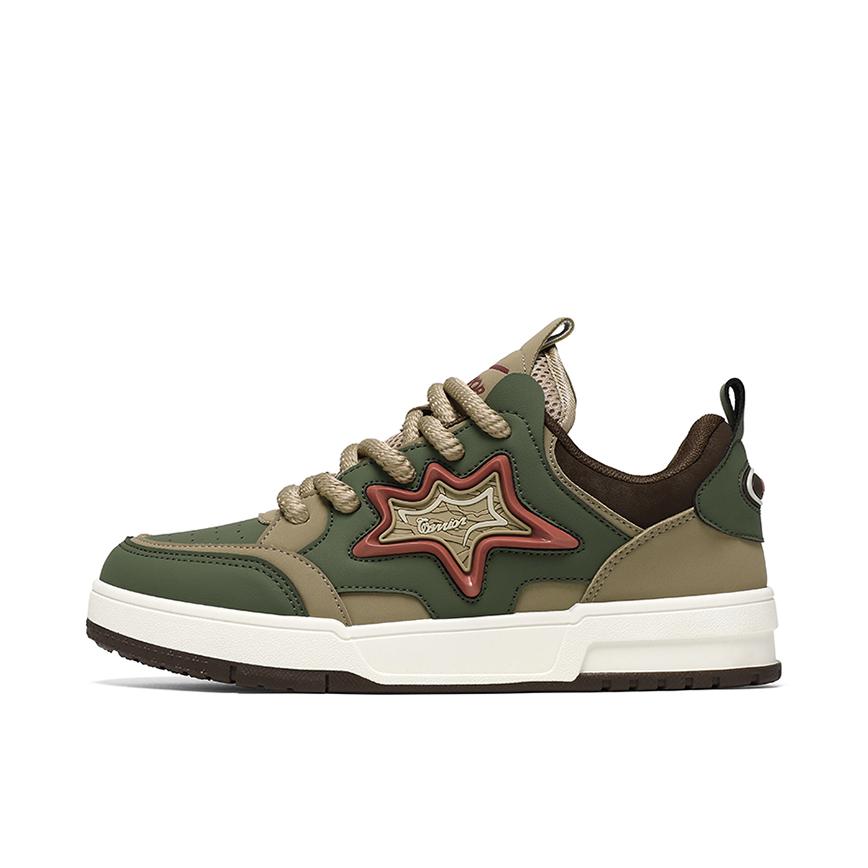 推荐商品：回力 休闲百搭 减震耐磨 面包鞋 板鞋 WXY(S)-3552M 军绿/卡其