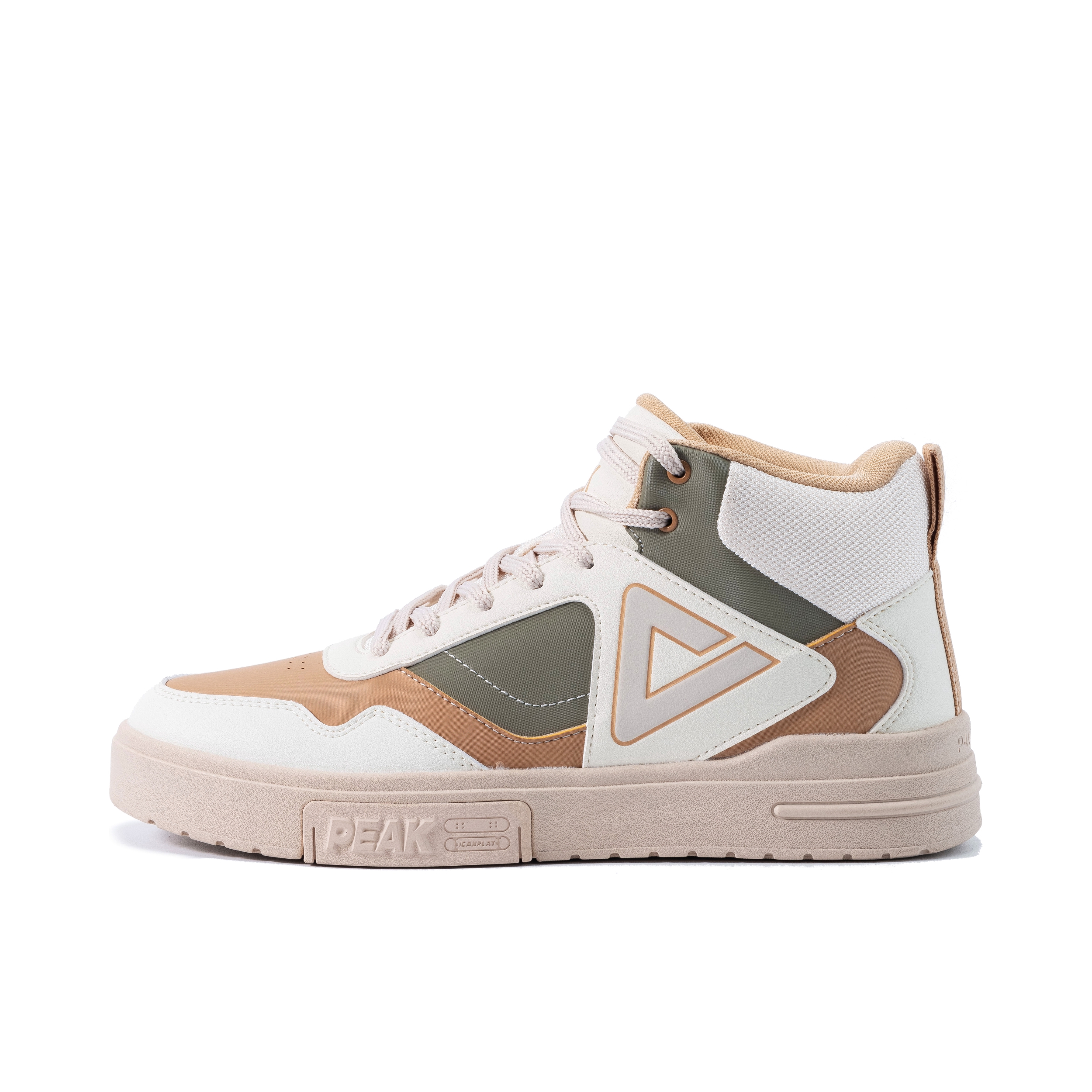 推荐商品：匹克 防水保暖 休闲耐磨 板鞋 E234337B 白色/绿色