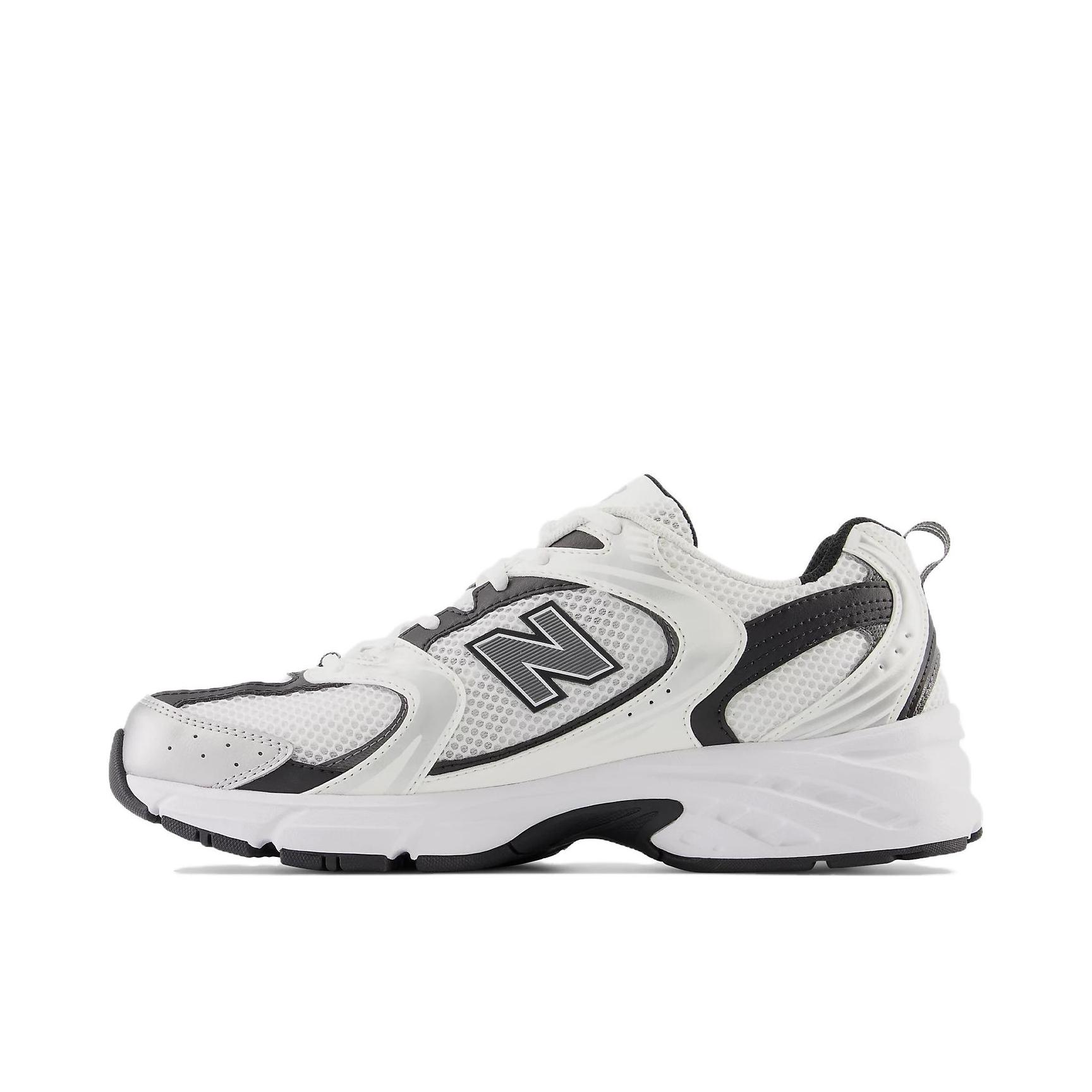 推荐商品：New Balance MR530 跑鞋 圆头经典拼接复古缓震防滑耐磨网面透气支撑 D宽/白色/浅灰/黑色