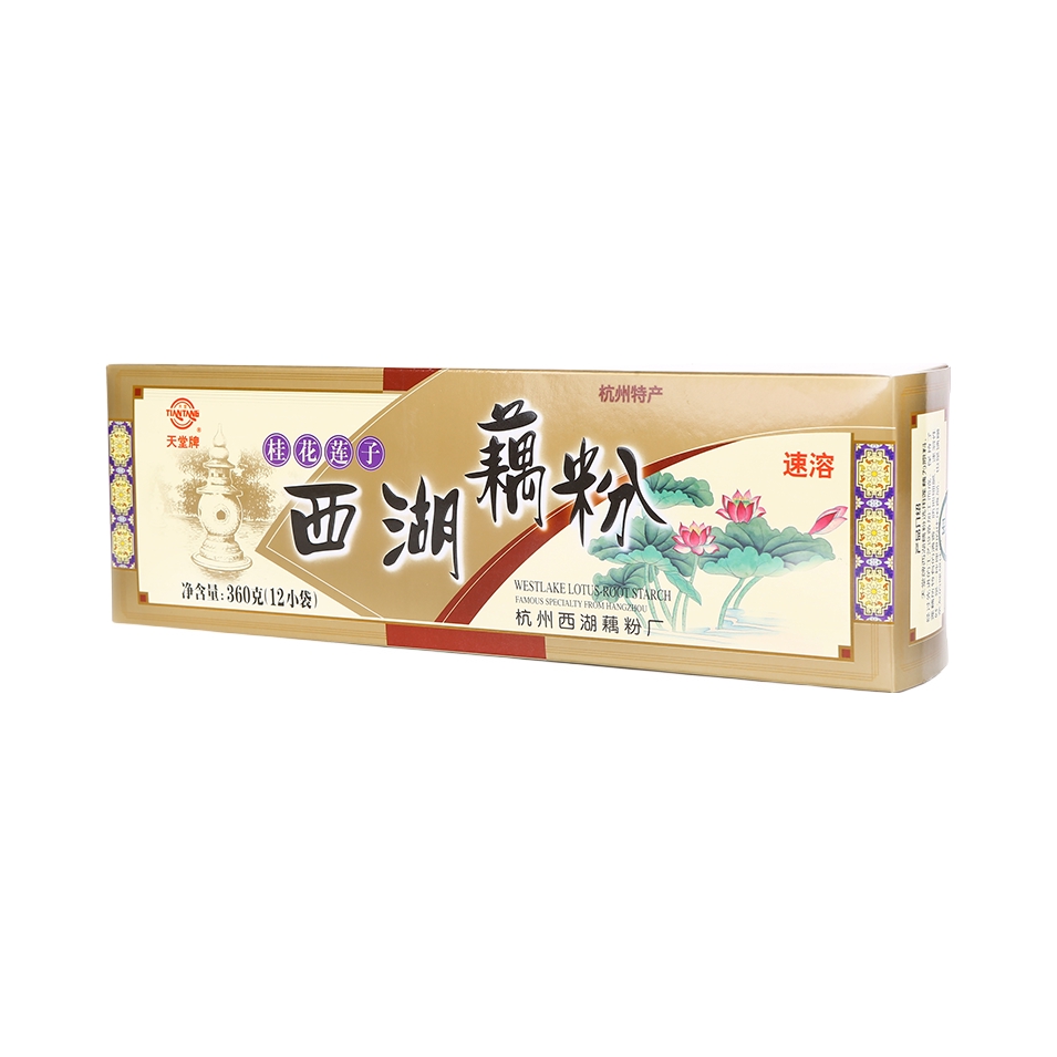 推荐商品：天堂 西湖藕粉 360g 盒装 杭州特产即冲即食免煮 桂花莲子