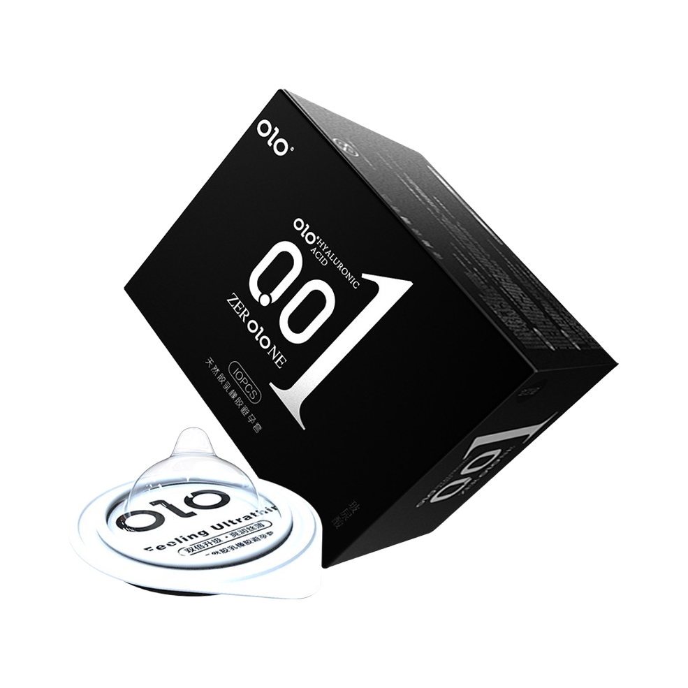 推荐商品：OLO 超薄系列 玻尿酸001避孕套 男用热感超润滑光滑聚氨酯