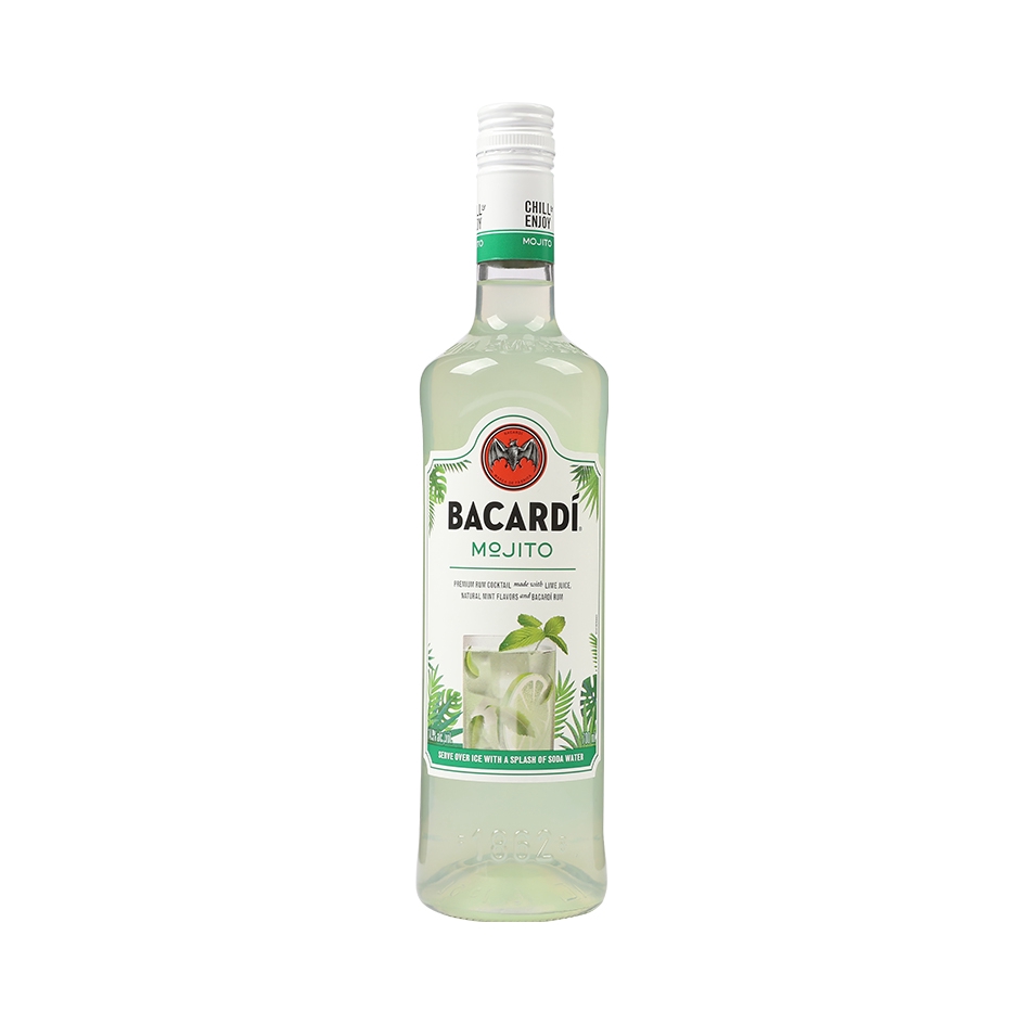 推荐商品：Bacardi/百加得 700ml 14.9％vol 预调鸡尾酒 裸瓶装 莫吉托风味