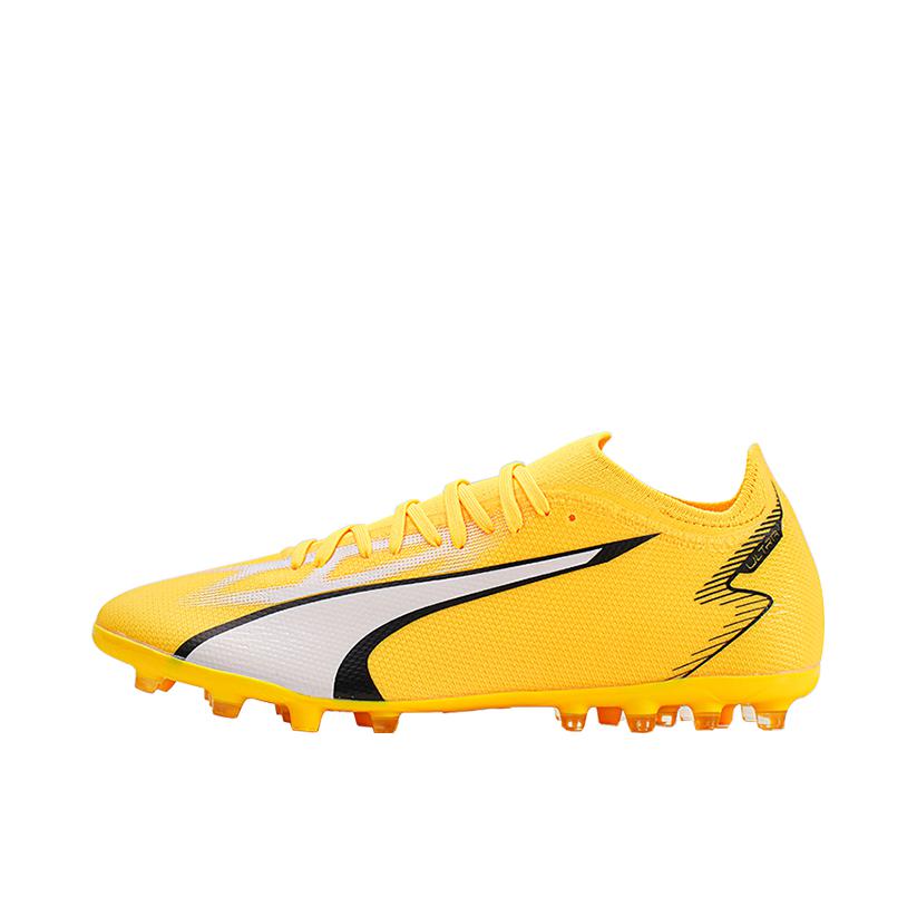 推荐商品：Puma/彪马 Ultra Match MG 中端 胶质短钉 人造草坪 减震稳定 防滑耐磨 轻便透气 包裹性 足球鞋 黄色/白色/黑色