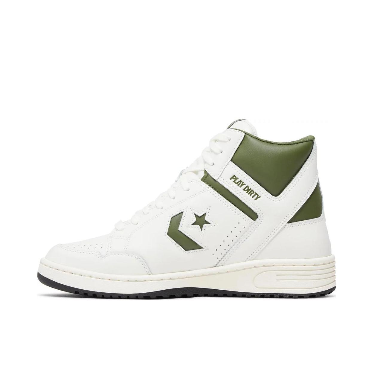 推荐商品：Converse/匡威 Weapon 板鞋 星箭标潮流经典复古拼接防滑耐磨减震透气支撑包裹性 Undefeated联名/白色/绿色
