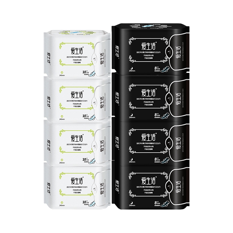 推荐商品：ILife/爱生活 绿叶防漏超薄卫生巾组合装 负离子磁动力日夜用