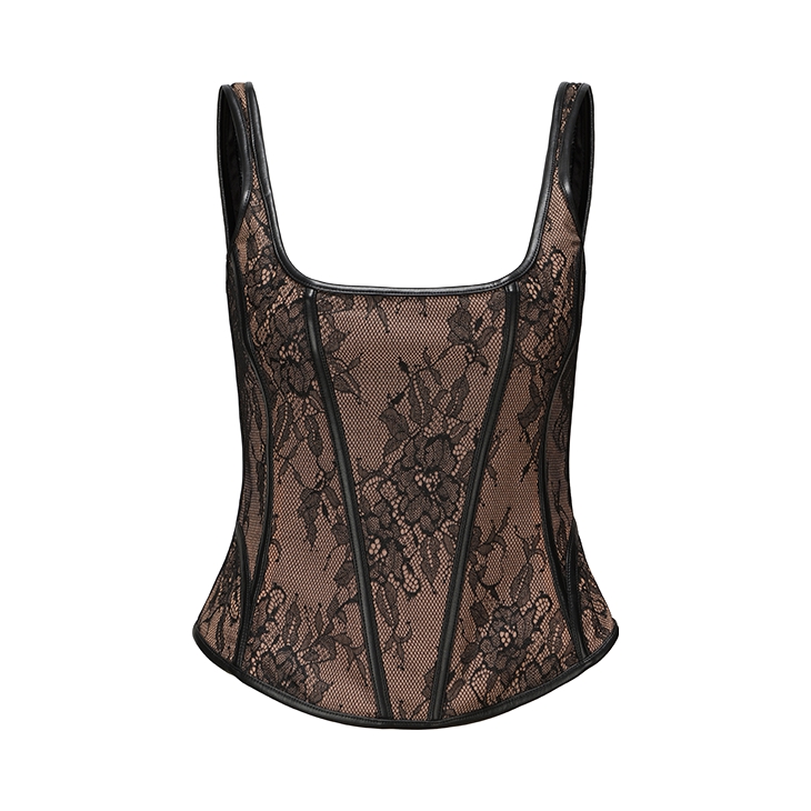 推荐商品：Nana Jacqueline  蕾丝浮雕花纹古典内搭吊带 女装 黑