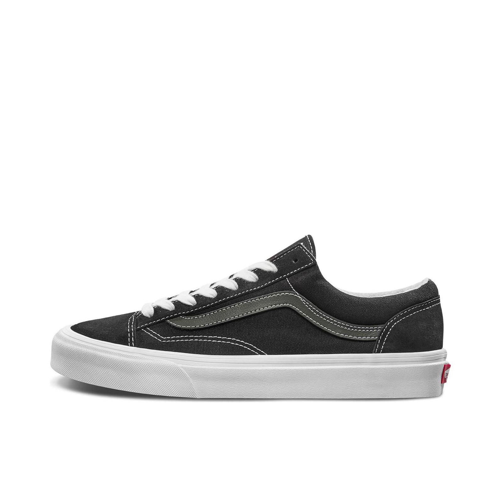 推荐商品：Vans/范斯 Style 36 滑板鞋 板鞋 舒适轻便防滑耐磨复古百搭帆布拼接防水运动 Black/Blanc De Blanc 黑灰白