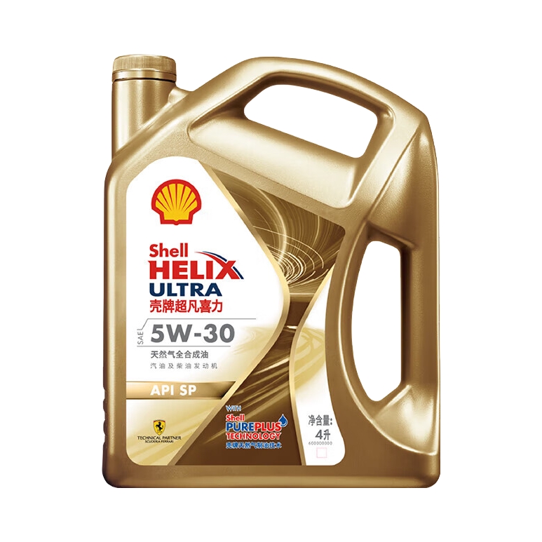 推荐商品：Shell 壳牌 金色光影版 极净超凡喜力 5W-30 SP 汽车机油