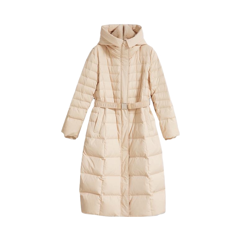 推荐商品：YINER/音儿 聚暖白鹅绒水貂毛领羽绒服 女装 8C33508090 杏