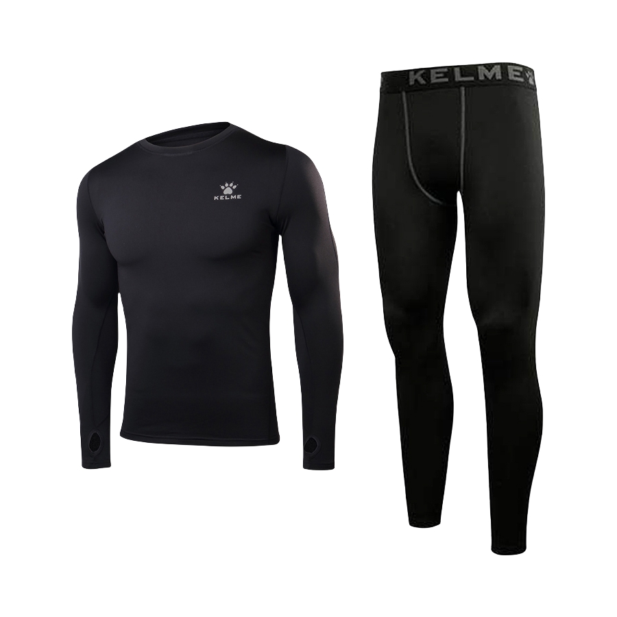 KELME LIFESTYLE 加绒保暖速干透气高弹压缩足球训练紧身衣 K15Z705