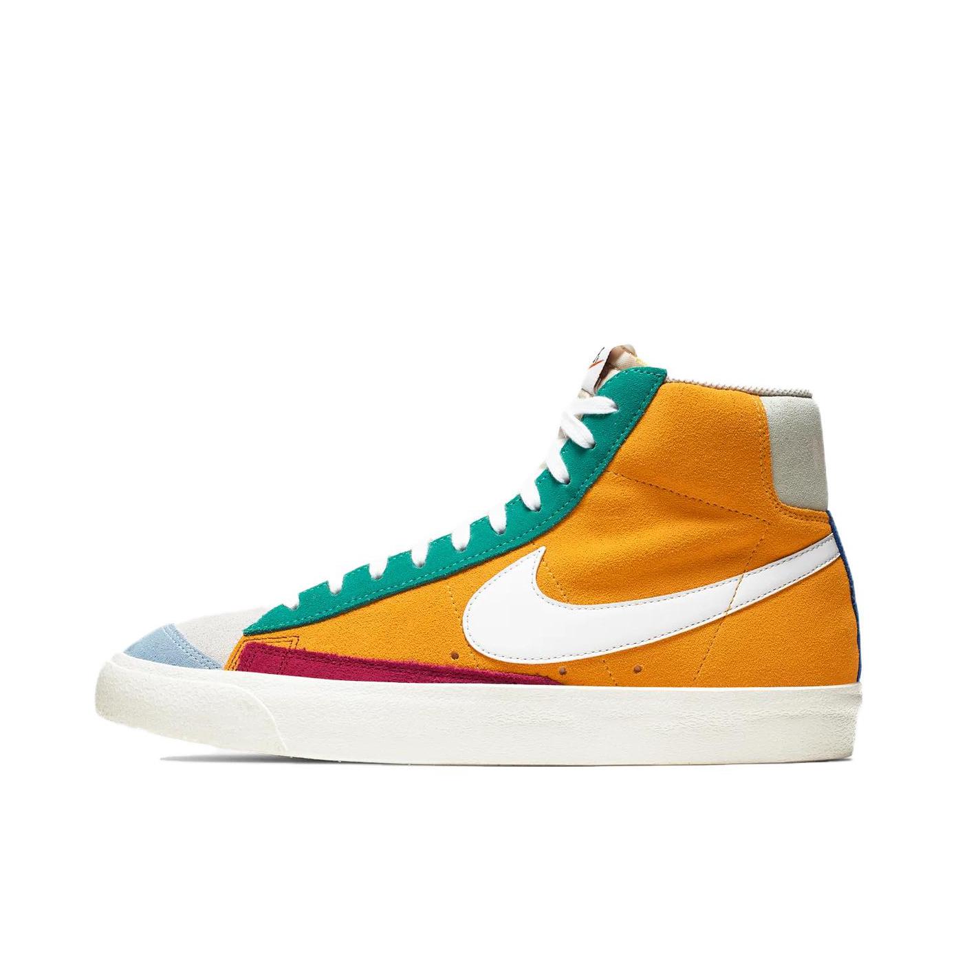 推荐商品：Nike Blazer 板鞋 经典复古防滑舒适百搭 White/Yellow 黄绿红拼接