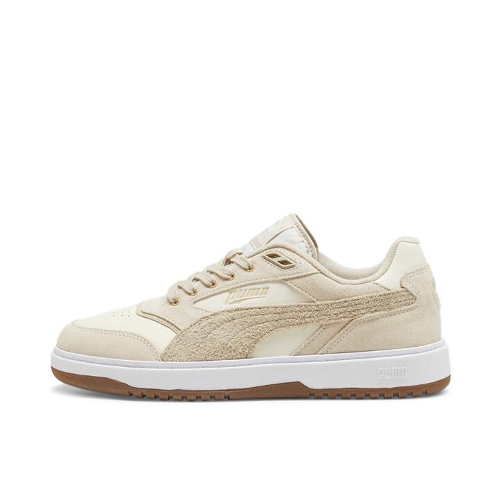 推荐商品：Puma/彪马 Doublecourt Prm 百搭复古 潮流简约 防滑耐磨 舒适轻便 透气 薄底 板鞋 杏仁糖色/米白色