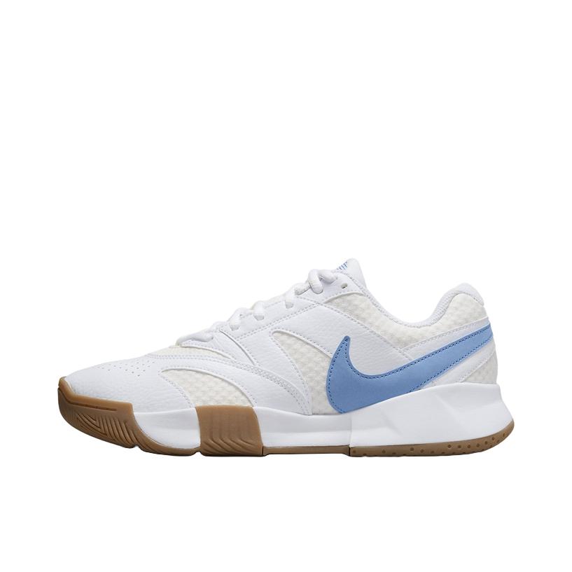 推荐商品：Nike Court Lite 4 耐磨防滑 舒适透气 支撑缓震 抓地 网球鞋 女款/白色/蓝色