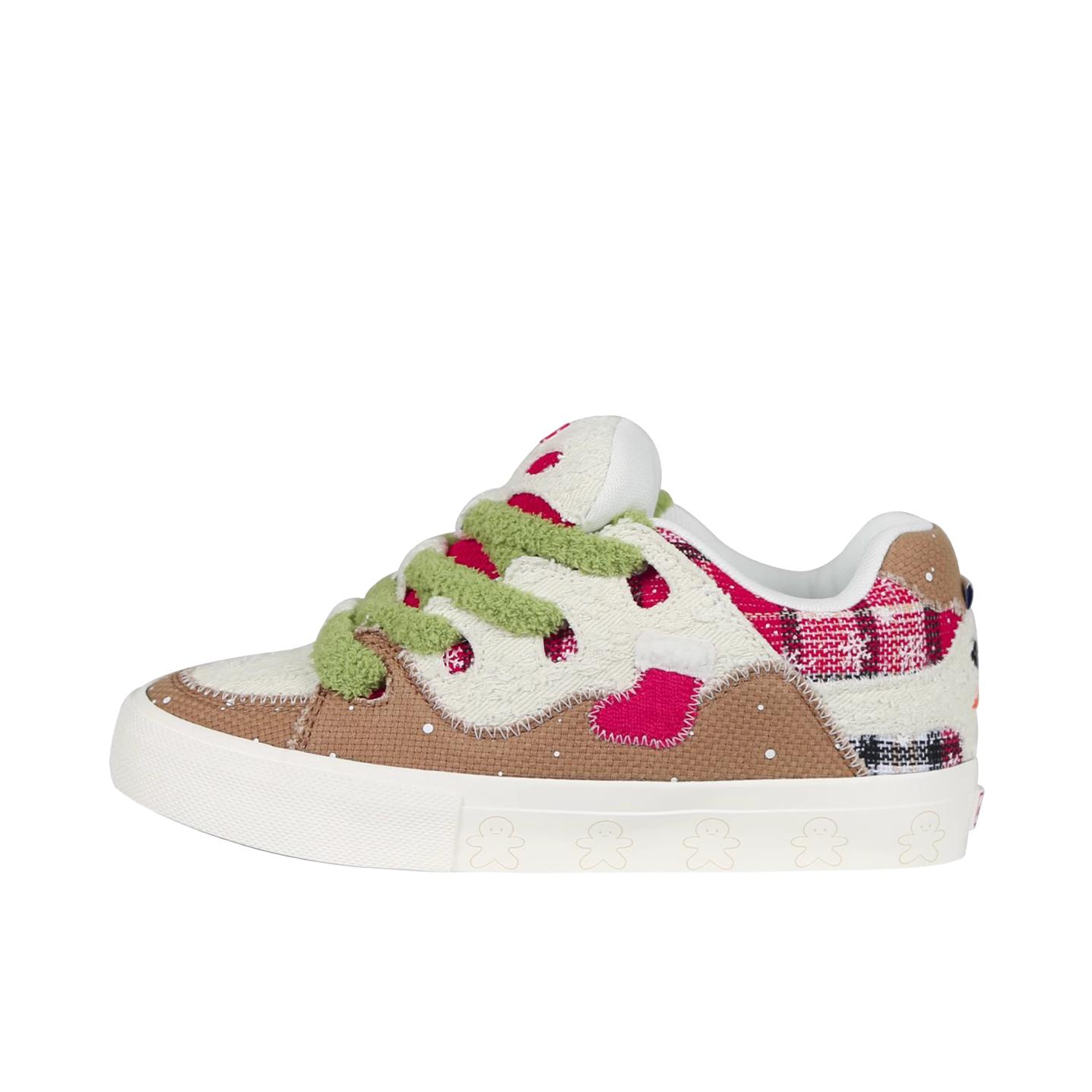 推荐商品：Ollieskate/顽刻 百搭 舒适轻便 防滑耐磨 面包鞋 BAKECH18051 白色/棕色