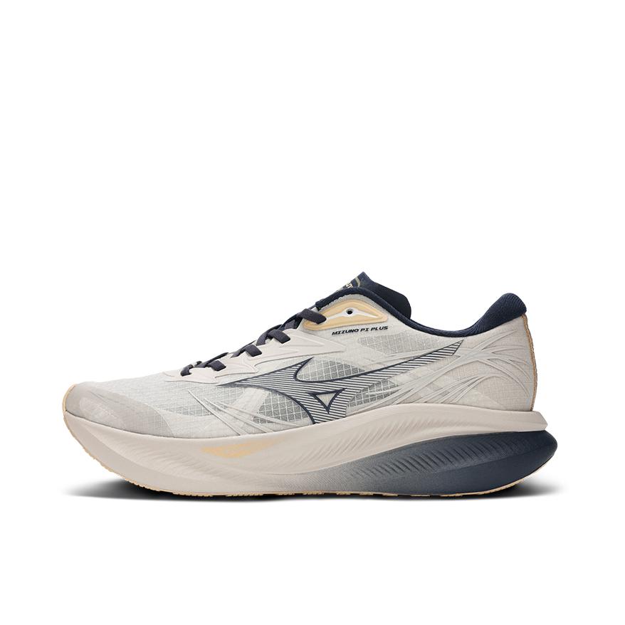 推荐商品：Mizuno/美津浓 Pi Plus 减震耐磨 舒适回弹 透气 厚底 百搭 运动休闲鞋 鸽子灰/暗深蓝