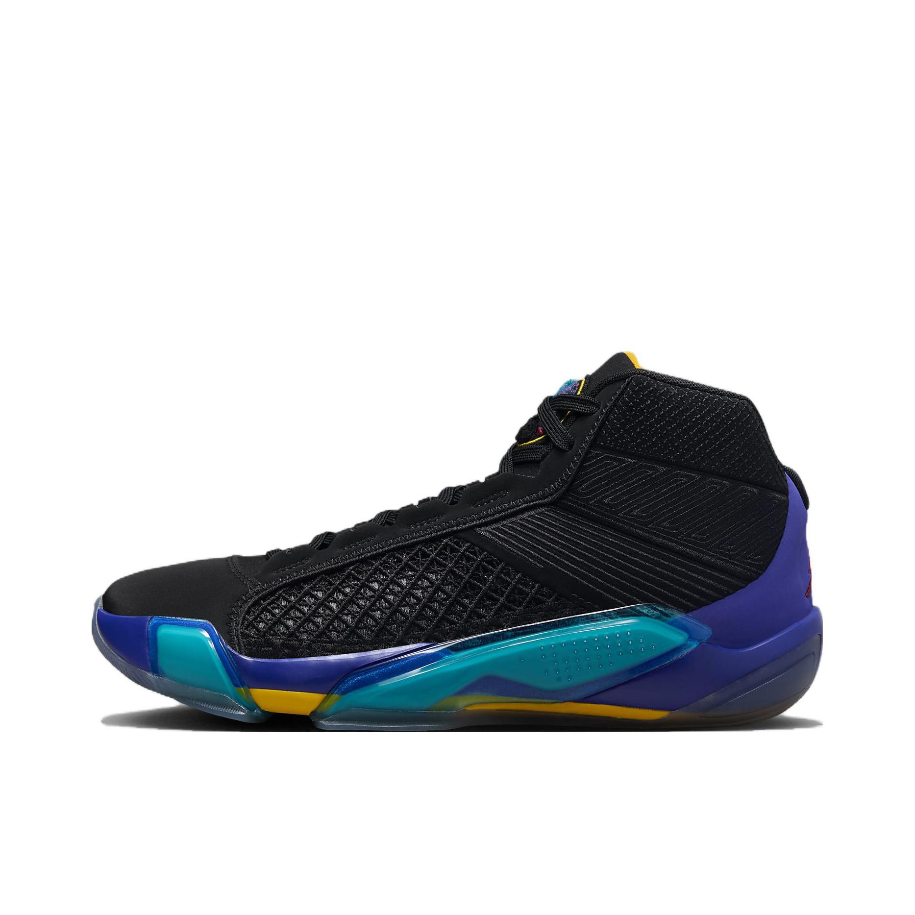 推荐商品：Air Jordan 38 篮球鞋 缓震抗扭舒适防滑耐磨圆头实战zoom 国外版/黑色/蓝色