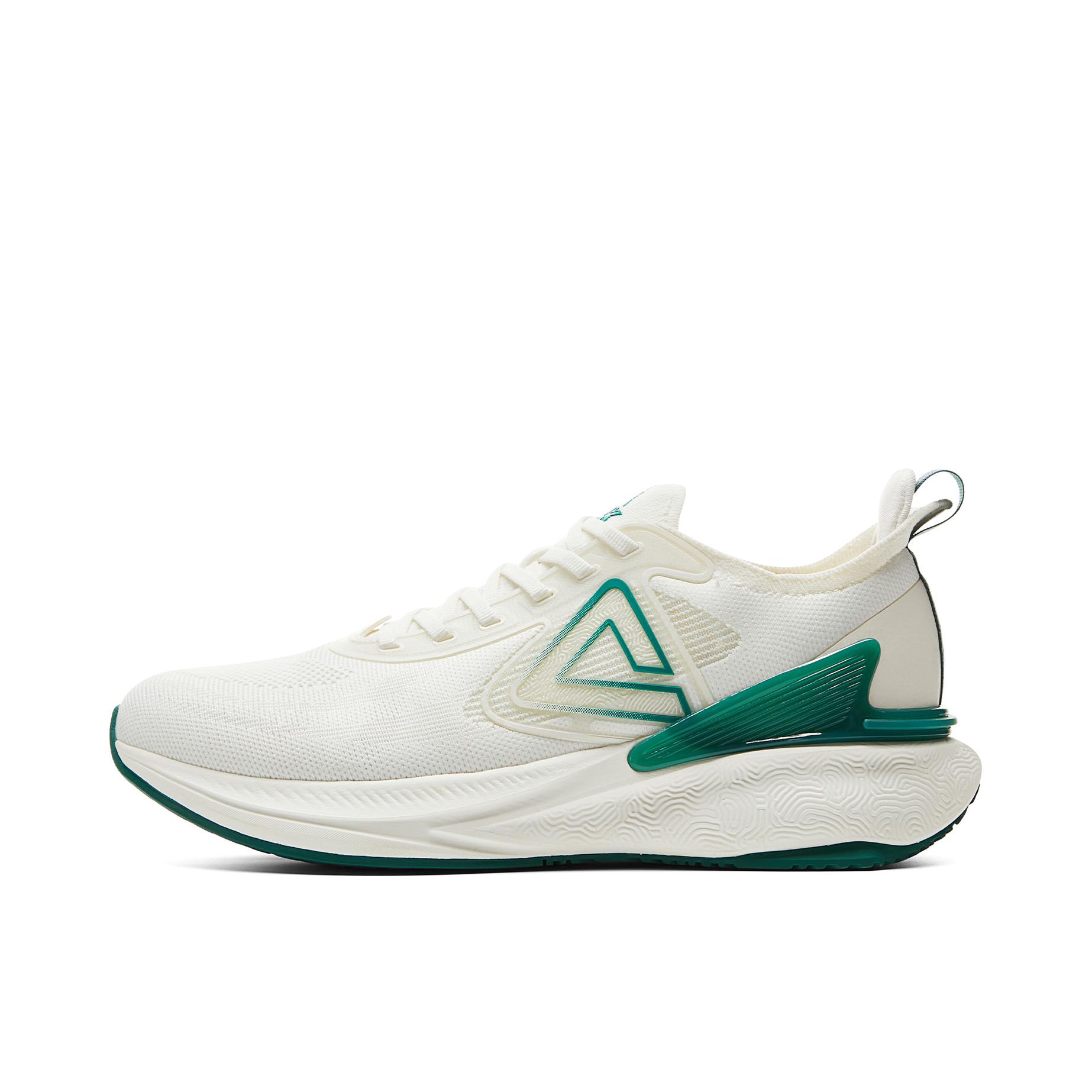 推荐商品：匹克 态极6.0 防滑耐磨 减震回弹 透气 支撑 网面 弹性包裹 训练 慢跑 跑鞋 米白/绿色