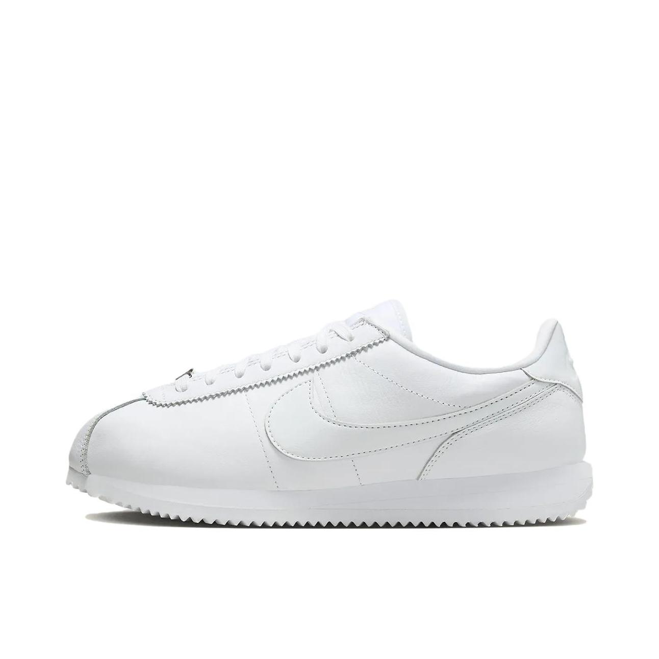 推荐商品：Nike Classic Cortez 阿甘鞋 跑鞋 防滑耐磨缓震透气轻便抓地舒适低帮耐穿贴合 Leather White 纯白