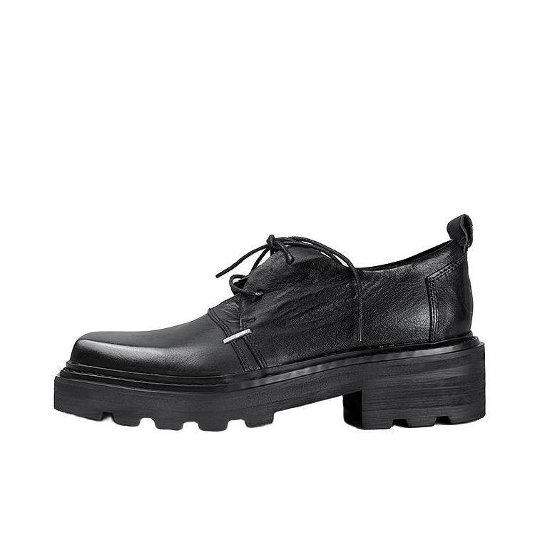 推荐商品：幻象者 真皮 复古时尚 轻便耐磨 皮鞋 黑色