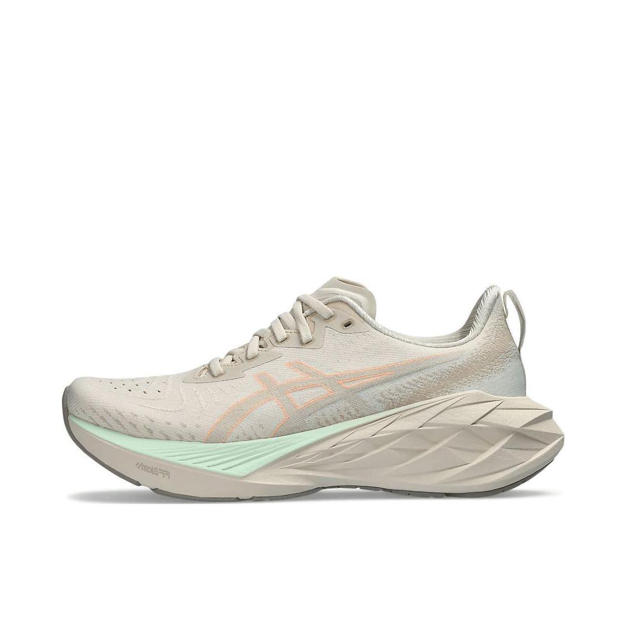 推荐商品：Asics/亚瑟士 Novablast 4 跑鞋 防滑耐磨缓震回弹舒适排汗透气织物长跑夜跑 燕麦米