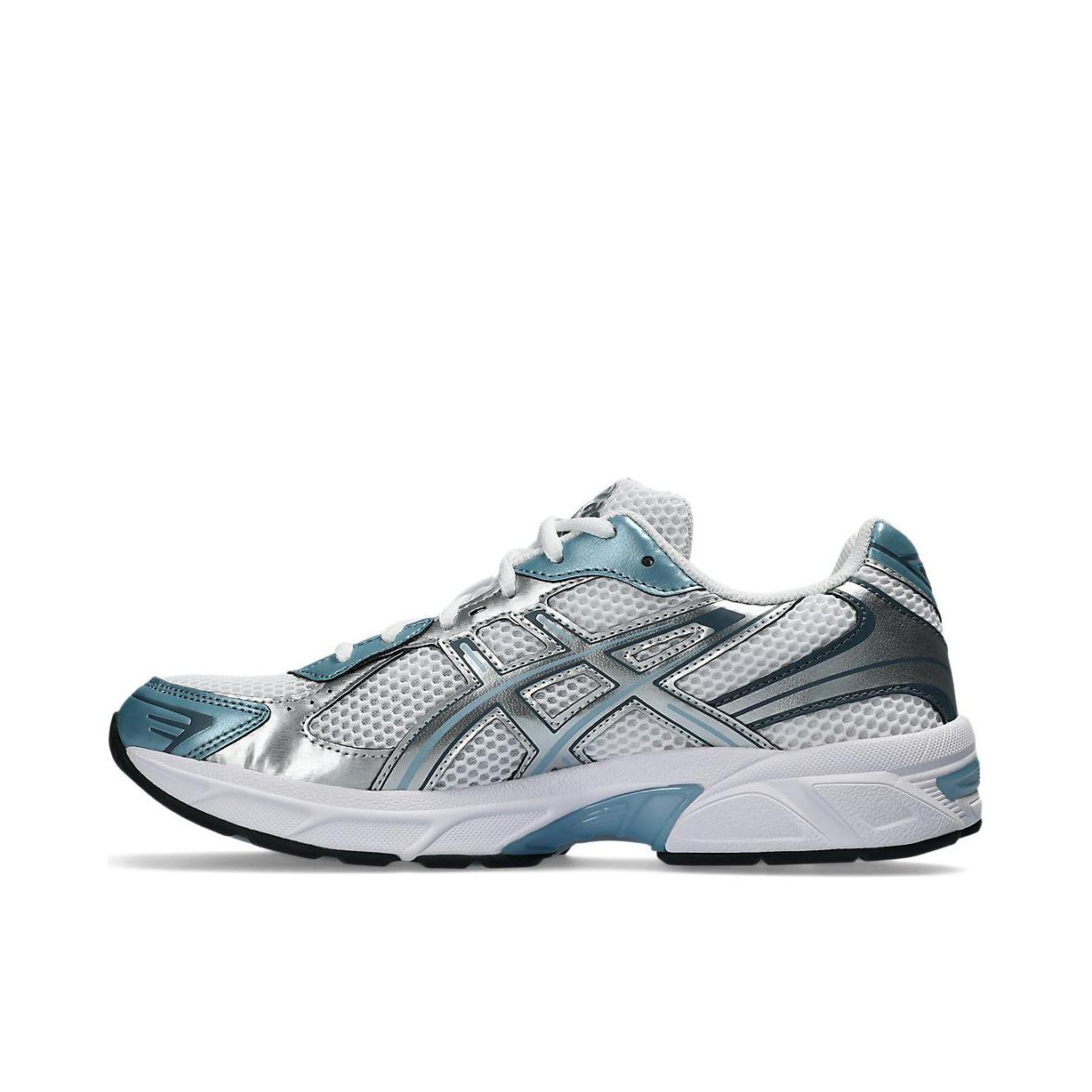 推荐商品：Asics/亚瑟士 Gel-1130 跑鞋 防滑耐磨缓震抓地织物网布透气复古马拉松短跑贴合圆头千禧风 银色/白色
