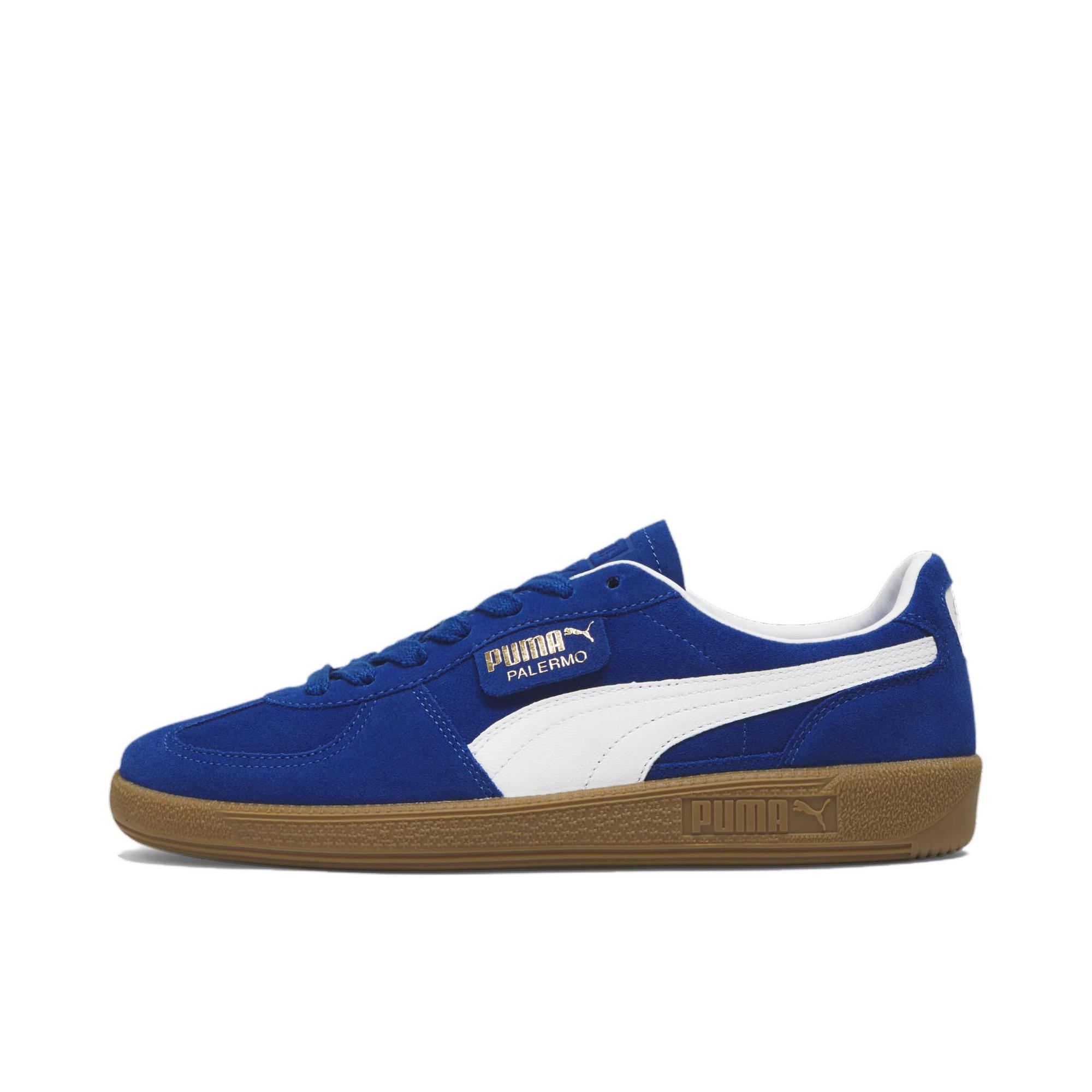 推荐商品：【朴彩英同款】 Puma/彪马 Palermo Og T头鞋 德训鞋 运动休闲鞋 时尚潮流拼接舒适百搭薄底复古 女款/蓝色/棕色