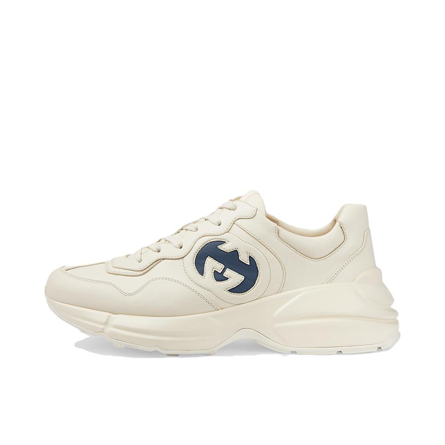 推荐商品：Gucci Rhyton 运动休闲鞋 轻便舒适时尚简约圆头厚底 象牙白