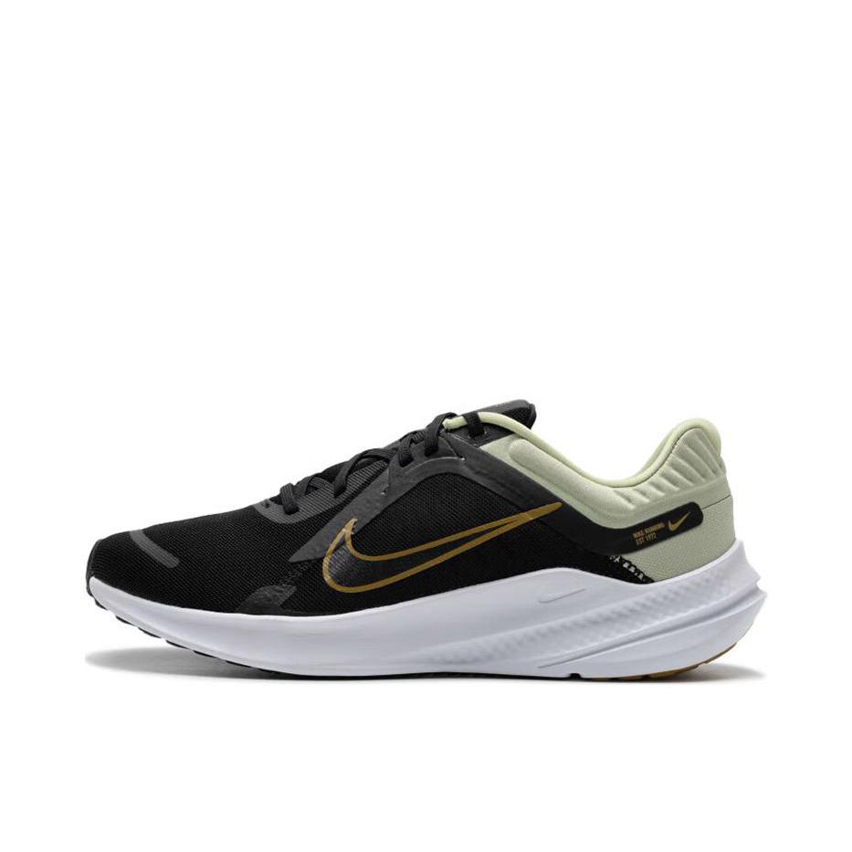 推荐商品：Nike Quest 5 跑鞋 缓震防滑耐磨支撑轻便透气轻质运动训练 黑色/浅绿