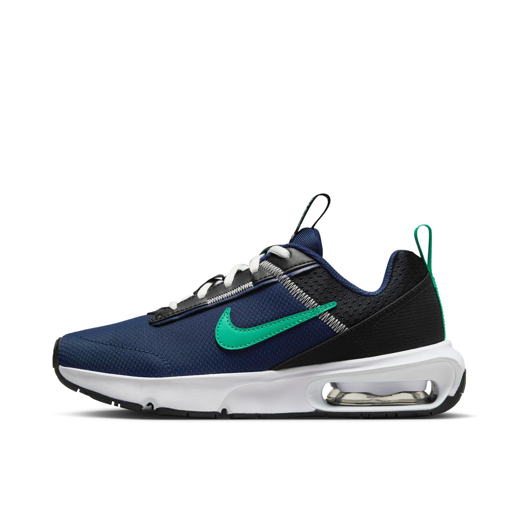 推荐商品：Nike Air Max Intrlk 跑鞋 轻便缓震防滑耐磨舒适百搭简约时尚织物合成革支撑回弹抓地 大童/深藏青/体育场绿/黑色/山峰白