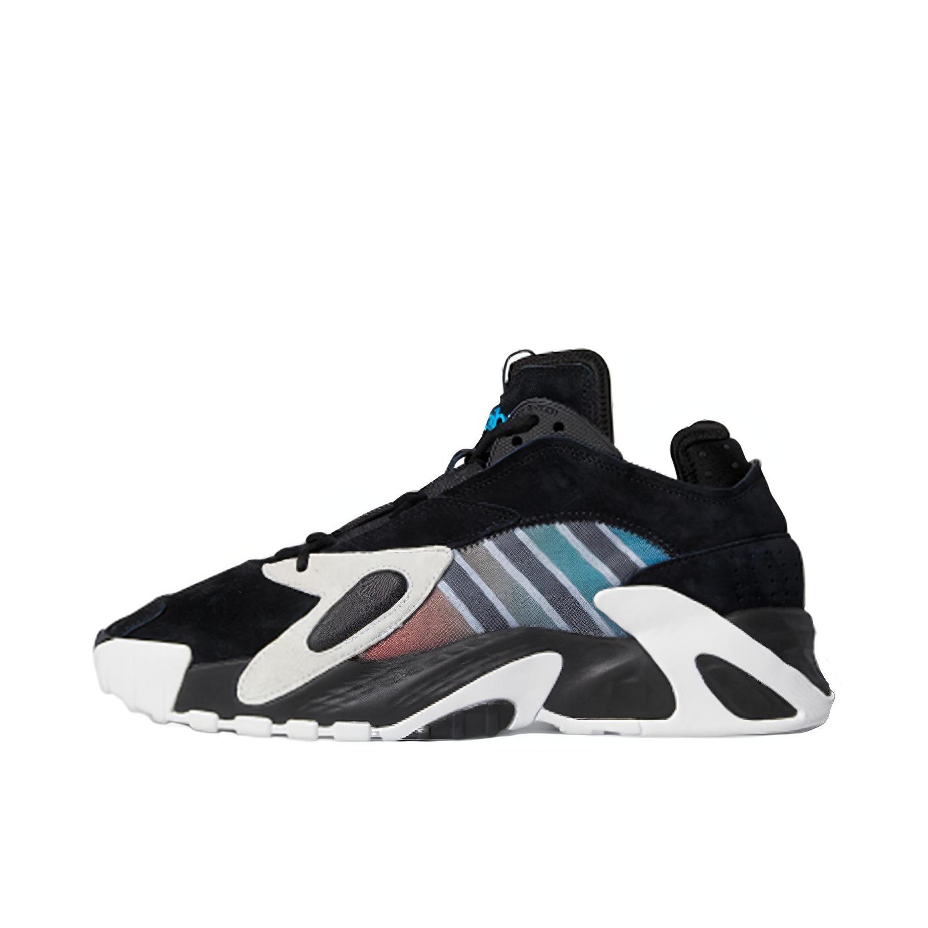 推荐商品：adidas Originals Streetball 2019 防滑耐磨 经典复古 缓震回弹 透气 实战 篮球鞋 Black White 黑白/炫彩