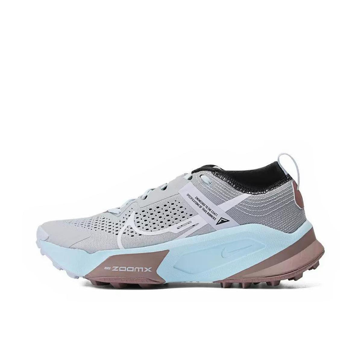 推荐商品：Nike ZoomX Zegama Trail 跑鞋 越野抓地泡棉缓震 女款/灰色/蓝色