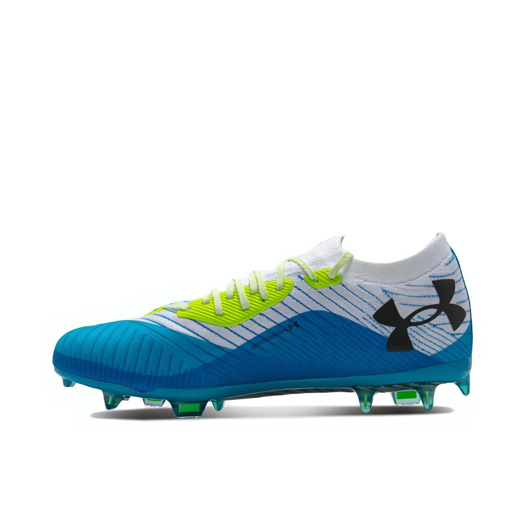 推荐商品：Under Armour/安德玛 Shadow Elite 2 FG 防滑耐磨 减震回弹 长钉 胶质 运动休闲 足球鞋 3027239 白色
