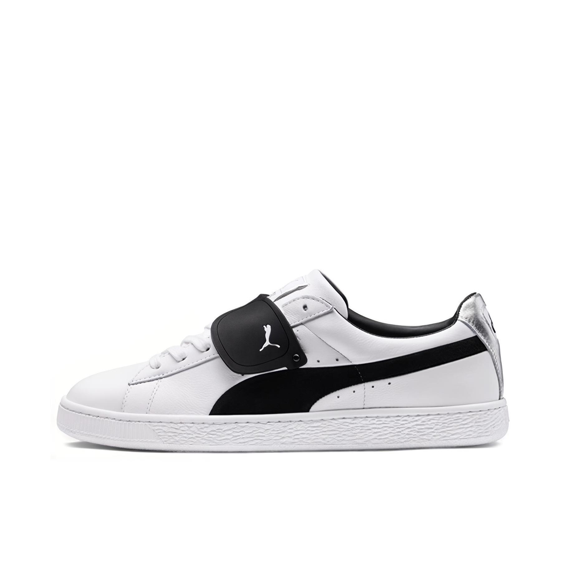 推荐商品：Puma/彪马 Suede Classic 面包鞋 板鞋 舒适百搭防滑耐磨轻便透气复古低帮圆头 Karl Lagerfeld/White Black 黑白绑带