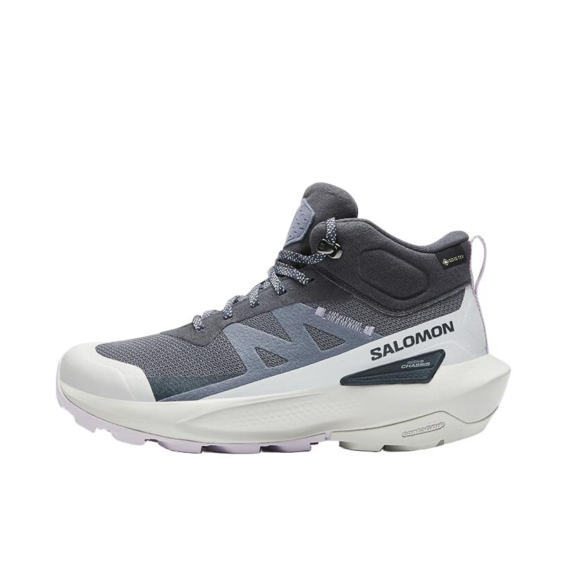 推荐商品：Salomon/萨洛蒙 Elixir Activ Mid GTX 防水 缓震透气 稳定支撑 防滑耐磨 越野徒步 登山鞋 户外鞋 女款/黑色/白色