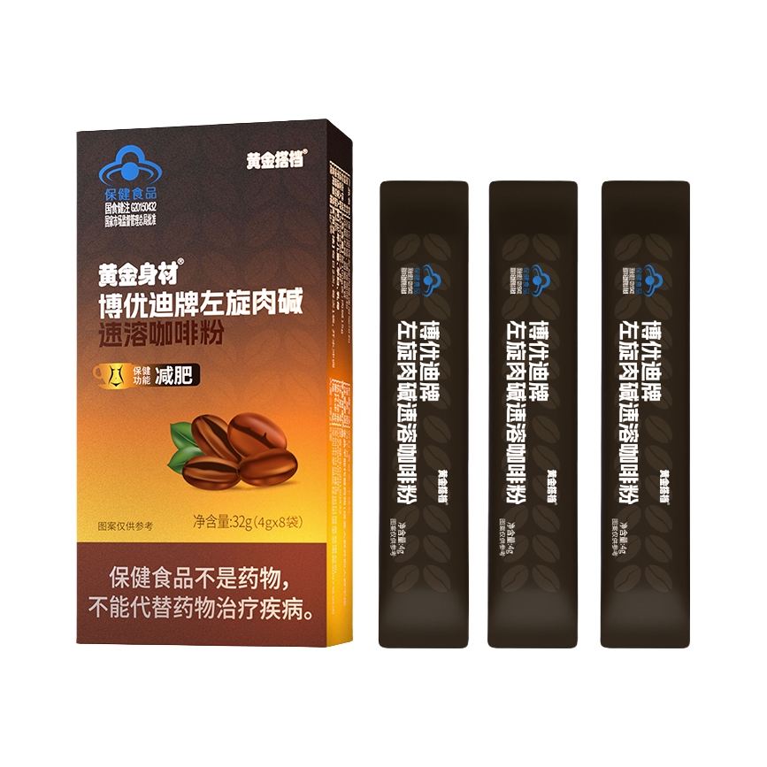 推荐商品：黄金搭档 博优迪牌左旋肉碱速溶咖啡粉 排油瘦身燃脂