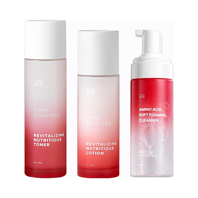 推荐商品：潞安娜 花萃水乳精华面霜洁面护肤套装