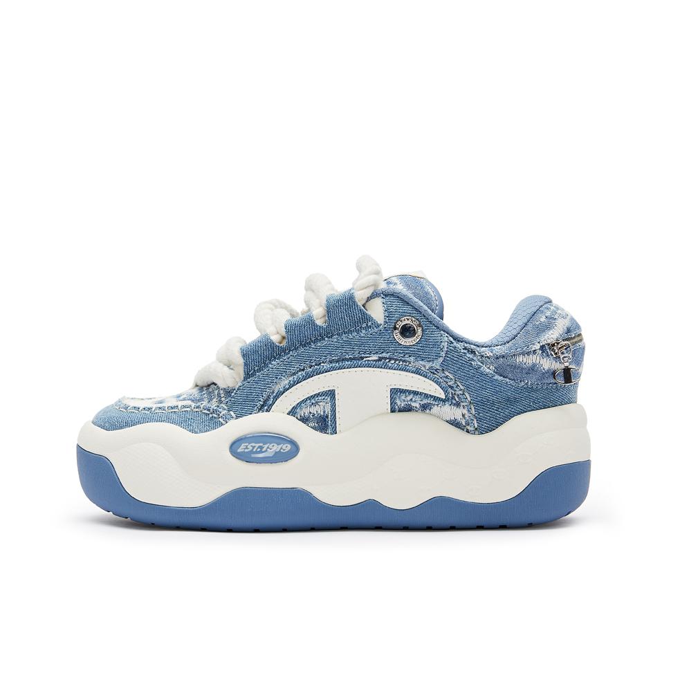 推荐商品：Champion/冠军 CloudNine V1 防滑 耐磨 低帮 板鞋 女款/蓝色/白色