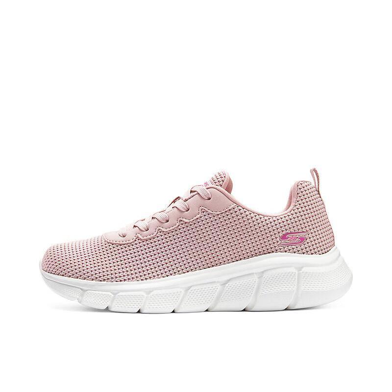 推荐商品：Skechers/斯凯奇 网面透气 防滑耐磨 缓震回弹 舒适软底 织物 复古 运动休闲鞋 女款/裸粉色