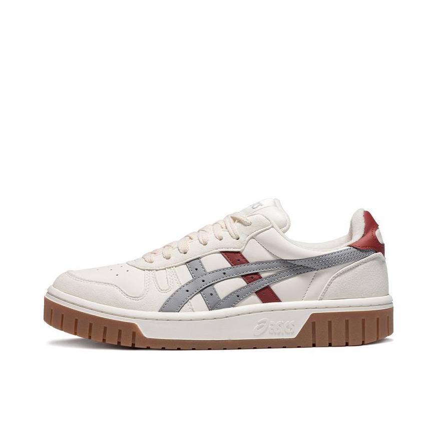 推荐商品：Asics/亚瑟士 Court Mz 百搭 复古 耐磨透气 轻便舒适 休闲运动 板鞋 米白/灰色/红色